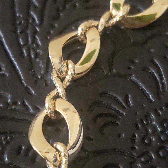 14k Italian Gold Euro Link Bracelet - Picture 1 of 4